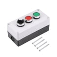 thumbnail image 1 of Caja de Interruptor de Botón Uxcell Interruptores Momentáneos Rojos Verdes y Interruptores Rotativos de 2 Posiciones, 1 of 4