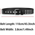 thumbnail image 2 of YooGuoGuo New Round Bead Rivet Belt Men Women Punk Hardware Jeans Belt Nightclub Hip Hop Rock Style Y2K Belt Designer Belt Lady Belts, 2 of 6