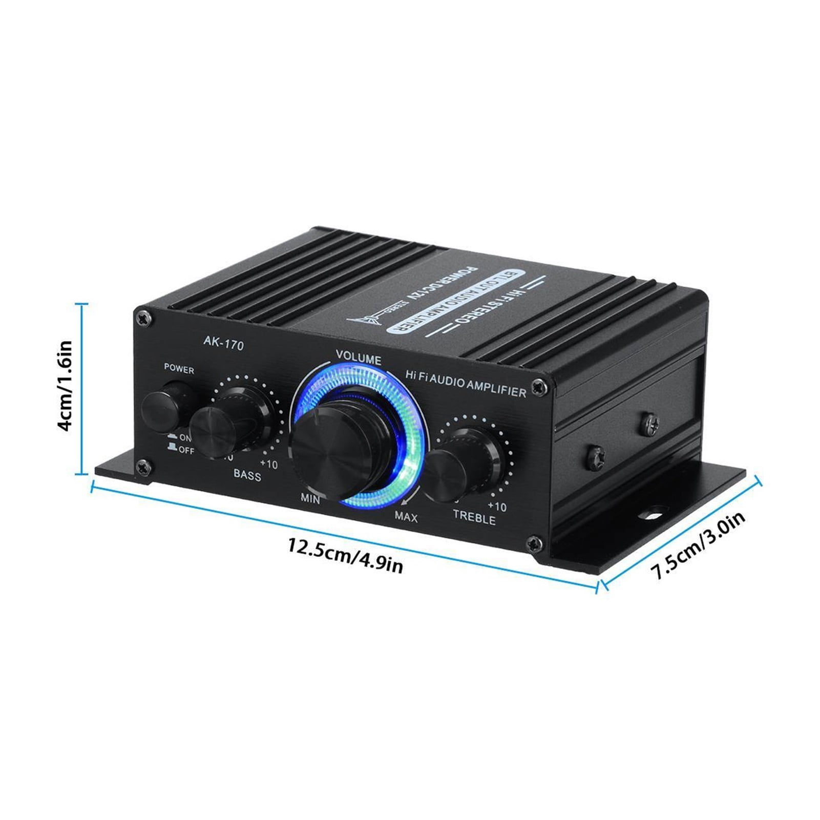 AK380/AK370/AK170 400W*2 2 Channel Bluetooth HiFi Power Amplifier Home Car Audio Class D Remote Control FM Radio AUX USB/SD ,Scalable Fun