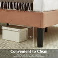 thumbnail image 6 of VECELO Full Size Bed Frame, Modern Upholstered Platform Bed Frame with Adjustable Headboard, Wooden Slats Support/No Box Spring Needed, Coffee, 6 of 13