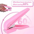 thumbnail image 3 of Single Hole Punch, with Loose Leaf Binder Rings, Hole Punches, Paper Hole Puncher, Sheet Capacity, for Paper Cards Plastic Cardboard, Lightweight, Pink, 3 of 4