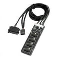 thumbnail image 1 of 9Pin USB Header Splitter, USB 2.0 Header Splitter with SATA Power Cable, Internal USB Hub for CPU/RGB Light/Printer, 1 of 5