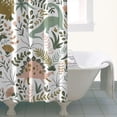 thumbnail image 4 of Colorful Dinosaurs Floral Pattern Shower Curtain 36"x72" ,Bathroom Decorative Shower Curtains Set with 12 Hooks,Modern Waterproof Washable Shower Curtain, 4 of 6
