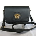 thumbnail image 1 of Pre-Owned Versace Medusa Shoulder Bag Leather Black Gold Women's s0581 (Good), 1 of 5