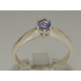 thumbnail image 3 of LBG British Made 9k White Gold Tanzanite ring Womens Engagement Ring - 33 size options - Size 11.75, 3 of 7