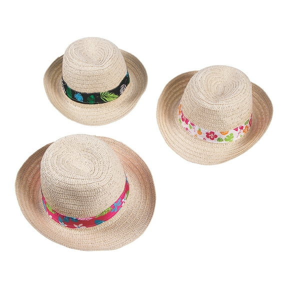 Luau Fedora Assortment - Apparel Accessories - 6 Pieces