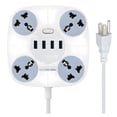 thumbnail image 1 of Multicontacto Circular DOSYU 4 Conexiones 4 Puertos USB 2500W, 1 of 4