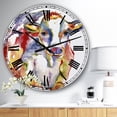 thumbnail image 2 of DesignArt Horloge Murale Grande Vache Aquarelle Peinte à la Main, 2 of 2