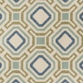 thumbnail image 6 of SAFAVIEH Veranda Jantar Geometric Indoor/Outdoor Area Rug, 6'7" x 6'7" Square, Cream/Green, 6 of 7