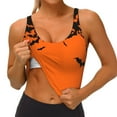 thumbnail image 3 of KLL Halloween With Black Bats for Workout Tank Tops for Women,U Back Fitness Top Built in Shelf Bras Padded Fit for Yoga Gym-Large, 3 of 8