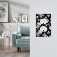 thumbnail image 5 of Daiia black white Skull bone Pattern Decorator Wall Plate Child Safe Outlet Cover, Switch and Outlet Covers,Size 1-Gang 5.0" x3.0" , Polycarbonate Thermoplastic-Style S, 5 of 6
