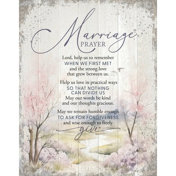 DEXSA Marriage Prayer Wood Plaque - 11.75" x 15"
