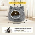 thumbnail image 4 of Cama para gatos CATISM en forma de cueva, lavable y suave de felpa para gatos de interior, 4 of 7