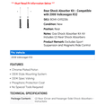 thumbnail image 2 of Rear Shock Absorber Kit - Compatible with 2008 Volkswagen R32, 2 of 2