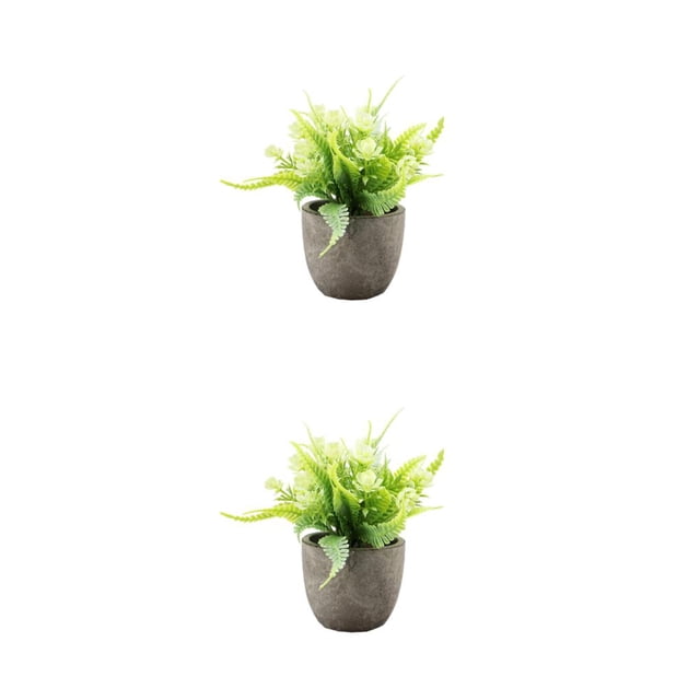 Decodeary Green Eco-friendly Artificial Money Tree In Pot Long-lasting Durability Realistic Appearance white rose 2Set