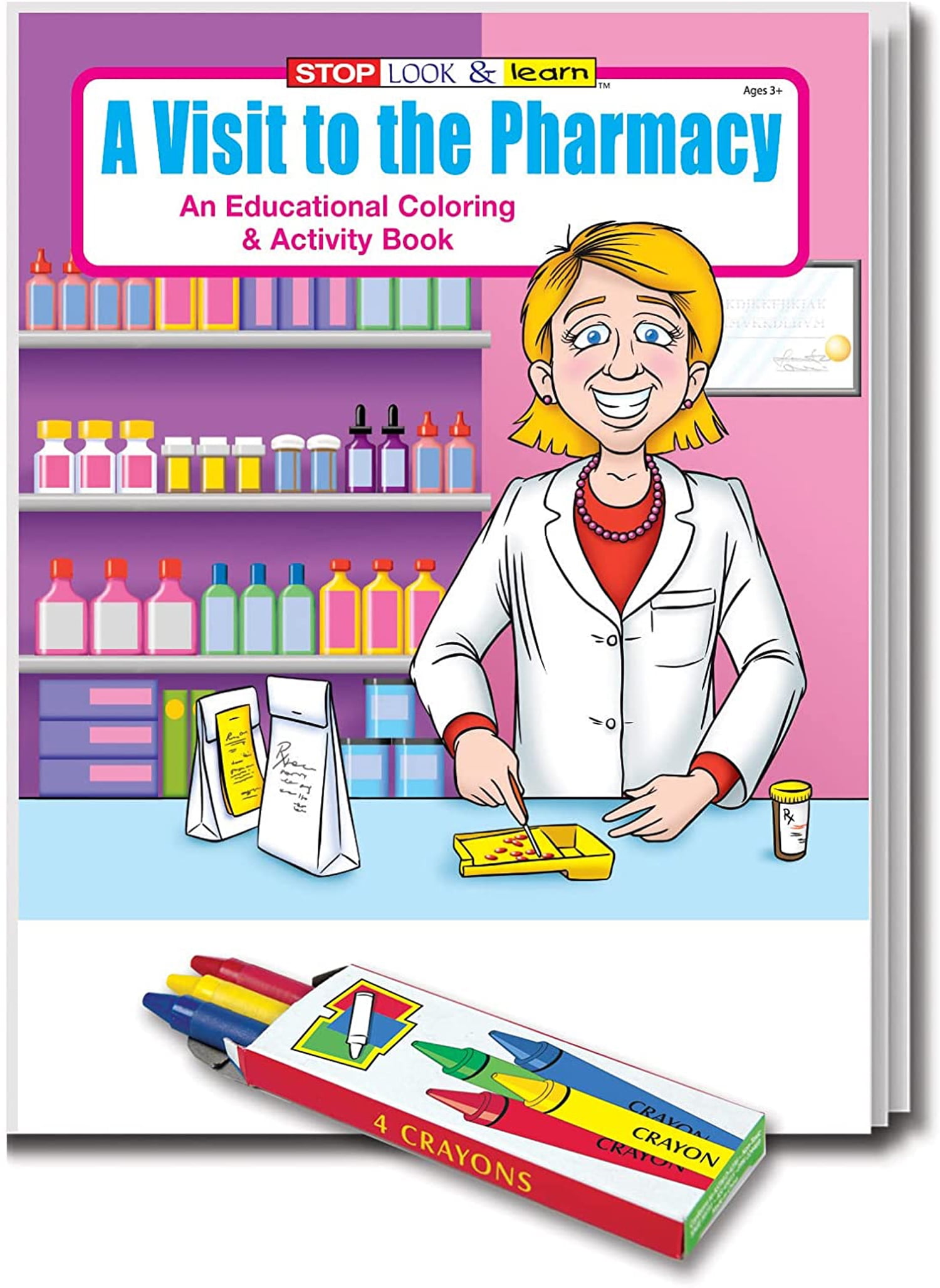 ZoCo 25-Pack A Visit to the Pharmacy Coloring & Activity Book Set, 16 ...