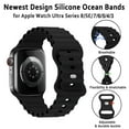thumbnail image 4 of SOLOLUP Ocean Silicone Band for Apple Watch Band 49mm 45mm 44mm 42mm 41mm 40mm 38mm Women Men, Breathable Sport Band Adjustable Wristband Replacement for iWatch Ultra Series 8 7 SE 6 5 4 3 2 1 Nike, 4 of 9
