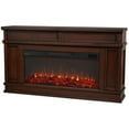 thumbnail image 1 of Bowery Hill Hardwood Veneer Dark Walnut Electric Fireplace Rectangular Adjustable Heat 60.13" Unassembled, 1 of 8