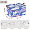 thumbnail image 5 of Whimsical Oceanic Floral 16.9x11.4x10in Foldable Open Home Storage Bins Durable Water Resistant Shelf Baskets, 5 of 8