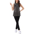 thumbnail image 2 of CHALECO DE DENIM PARA MUJER INSPIRE CHIC SIN MANGAS CON BOTONES LONGITUD MEDIA VESTIDO CASUAL M GRIS, 2 of 6