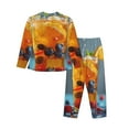 thumbnail image 2 of Uemuo Refreshing Fruit Infused Drinks Pattern Womens Pajama Sets,PJ Set for Women,Pajamas for Women Logo,Long Sleeve Pajama Set for Women,Soft Long Sleeve Top With Pants-Medium, 2 of 9
