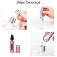 thumbnail image 4 of Mini botella de repuesto para perfume de 5 ml, color caramelo, para subembotellado, pulverizador de niebla fina, rellenable, para cosméticos, atomizador para herramienta de viaje, 4 of 5