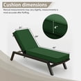 thumbnail image 2 of Snubbull 4 Pack Outdoor Chaise Lounge Cushions with High-Density Foam Ties Waterproof & Fade Resistant for Lawn and Pool Lounge Chairs, 72x21x4 inch, Green, 2 of 7