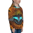 thumbnail image 3 of Fotbe Butterfly Alighted On Sunflowers Pattern Youth Pullover Hooded Sweatshirt, Boys Hoodie, Kangaroo Pocket Hoodie for Kids Girls -Large, 3 of 6