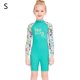thumbnail image 2 of Buceo vela niños traje de traje de baño traje de baño niños traje de baño espalda con cremallera cremallera ropa de baño para nadar buceo snorkeling verde s Advancent OD003662-06, 2 of 7