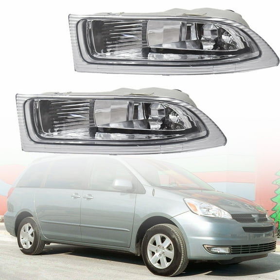 SEBLAFF Fog Lights Assembly Replacement for 2004 2005 Toyota Sienna Clear Lens Left Right Side