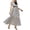 Grey, variant on DGMIOCS Women's Gothic Tulle Maxi Dress - Sheer Mesh Tiered Ruffle Bow Neck Sparkly Formal Evening Gown Black L