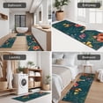 thumbnail image 5 of Colorful Mushroom Flower Dark Green Pattern Kitchen Rugs Sets Of 3,Kitchen Runner Rugs Non Skid Washable,Decorative Kitchen Floor Mats for Kitchen,Sink,Laundry,17"x30"+ 17"x47" + 17"x59", 5 of 6