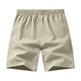 thumbnail image 3 of Hearthz Mens Shorts Quick Dry Elastic Waist Lightweight Men's Running Athletic Shorts with Pockets Summer Beach Shorts Men Khaki S, 3 of 4