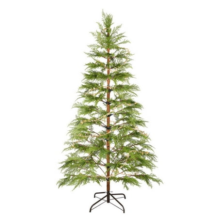 BOFANG 6ft Pre-lit Christmas Tree with 300 Star Moon LED Lights