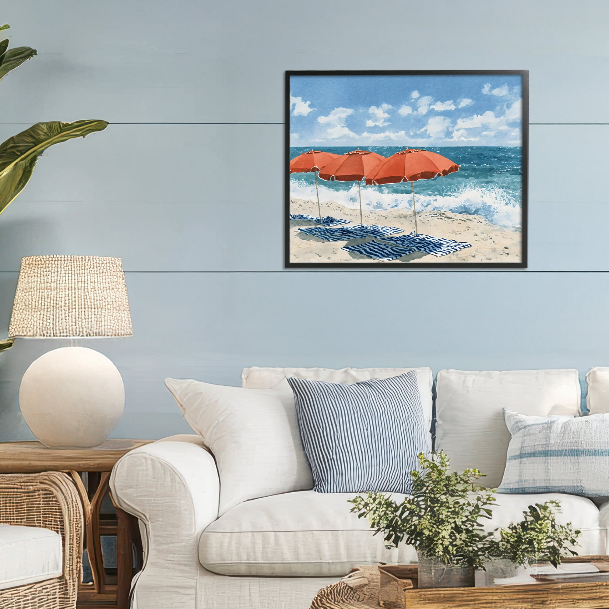 Stupell Industries Shade From The Sun Black Framed Giclee Art, design by Franklyn Gregory