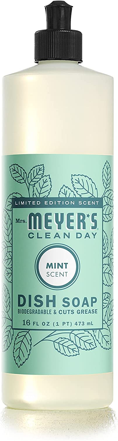 Mrs. Meyer's Spring Dish Soap 3 Scent Variety, 1 Lilac, 1 Mint, 1 Peony, 1 CT