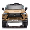 thumbnail image 2 of Lexus GX550 24V 2 Seater Ride On Car for Kids with Remote Control, Electric Car for Kids with Suspension, Bluetooth Music, LED Lights, Cars for Kids Ages 3-6,Champagne, 2 of 10