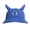 Royal blue horn, variant on Knit Bucket Hat Cute Devil Horns Single Eye Halloween Headwear Winter Cap