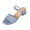 Blue, variant on Women Chunky Heel Slippers Open Toe Mesh Breathable Mid Heel Summer Casual Sandals Two Way Wear, Olive&nbsp;Green