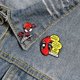 thumbnail image 3 of Paquete de 2 pines esmaltados de anime CHAO broche de superhéroe Spiderman Batman Deadpool, 3 of 5