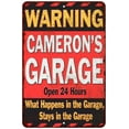 thumbnail image 1 of CAMERON'S Garage Warning Man Cave Wall Decor 8 x 12 High Gloss Metal 208120030339, 1 of 1