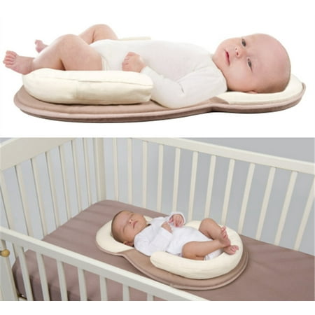 Baby Headrest & Neck Support Pillow, Infant Comfortable Stroller Head Support Travel Car seat Pillow (creamy-white)