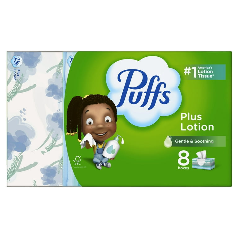 Puffs Plus Lotion Facial Tissues 3 Pk., Facial Tissue, Household