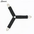 thumbnail image 2 of Spencer 8Pcs/Pack Bed Sheet Gripper Corner Straps, Adjustable Triangle Elastic Suspenders Fasteners "Black", 2 of 9