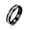 Black, variant on Unisex Ring Titanium Steel Rhombus Design Korean Fashion Ring Single Row Diamond Accent Inner Outer Camber Points Ring Trendy Jewelry Gift