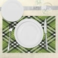 thumbnail image 3 of Ambesonne Checkered Place Mats Set of 4, Symmetrical Celtic, Standard Size, Pale Yellow Fern Green, 3 of 6