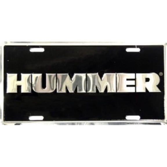 Hummer Black and Chrome License Plate