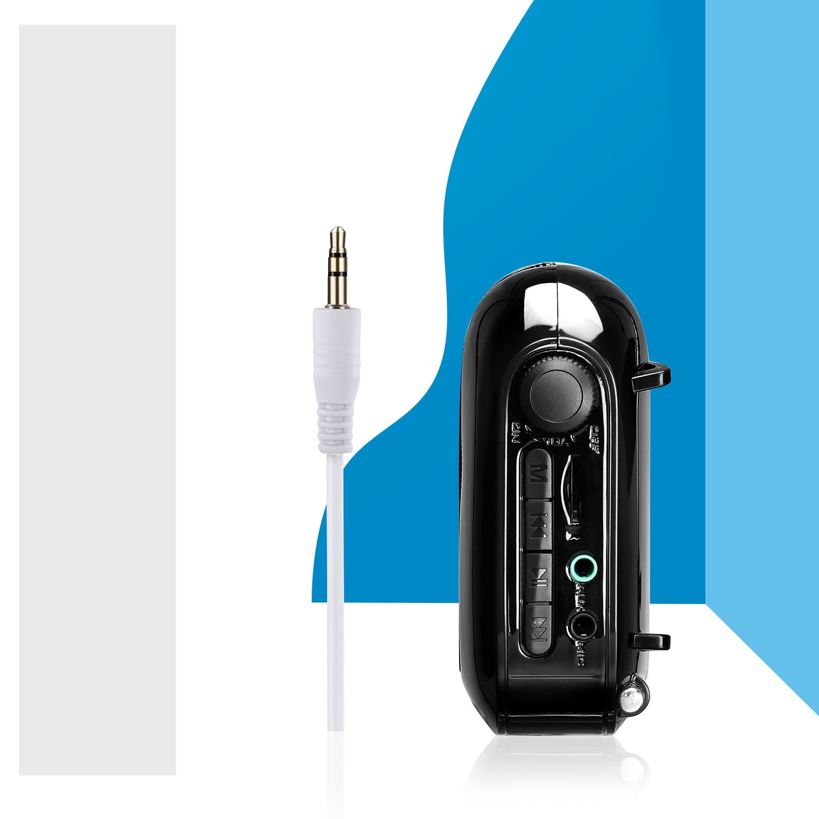 Megaphone UHF Wireless Blue-tooth Speaker 15W Cordless Voice Amplifier Loudspeaker 7.4V FM Radio ,Wide Coverage Area