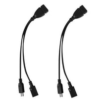 UPKOCH 2Pcs Black Micro USB to USB Otg Adapter Cable for Home Accessories