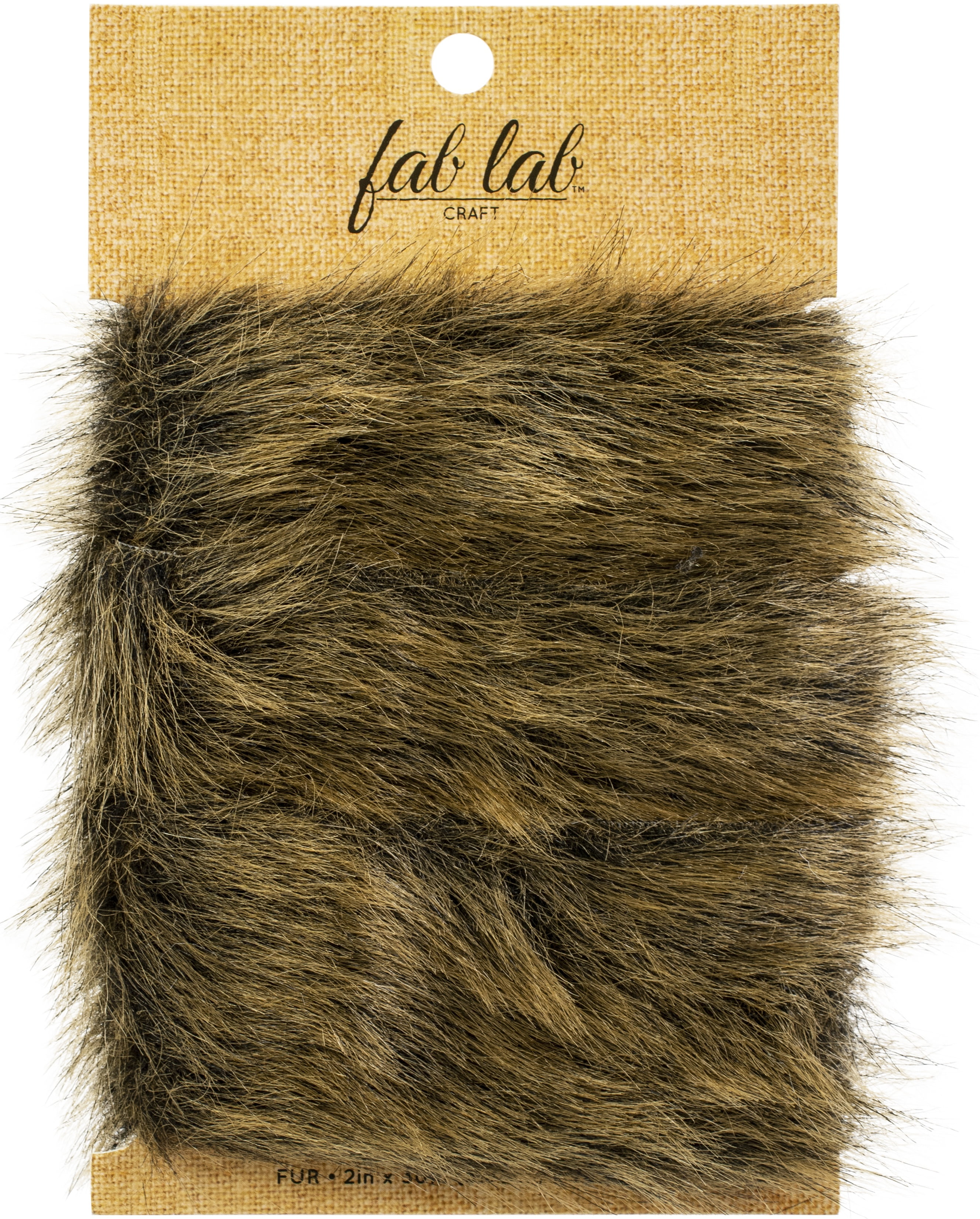 Fab Lab 2x30 inch Faux Fur Trim Dark Brown, Multipack of 6
